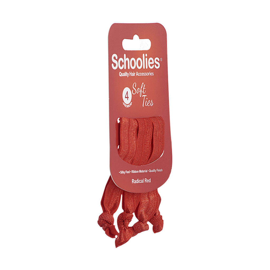 Cột tóc NƠ băng Schoolies 4pc Radical Red
