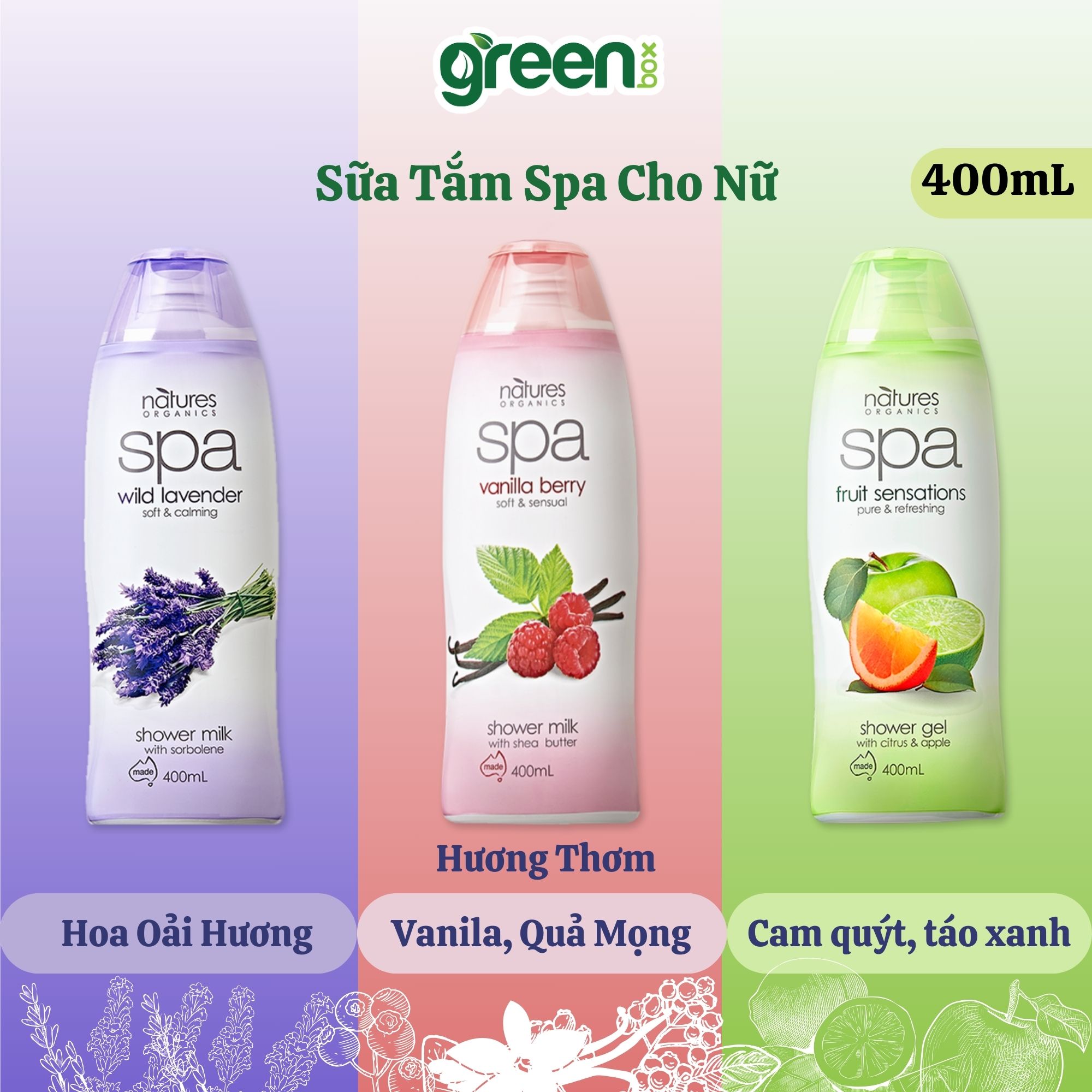 Sữa tắm SPA Fruit tẩy tế bào chết và dưỡng ẩm 400ml