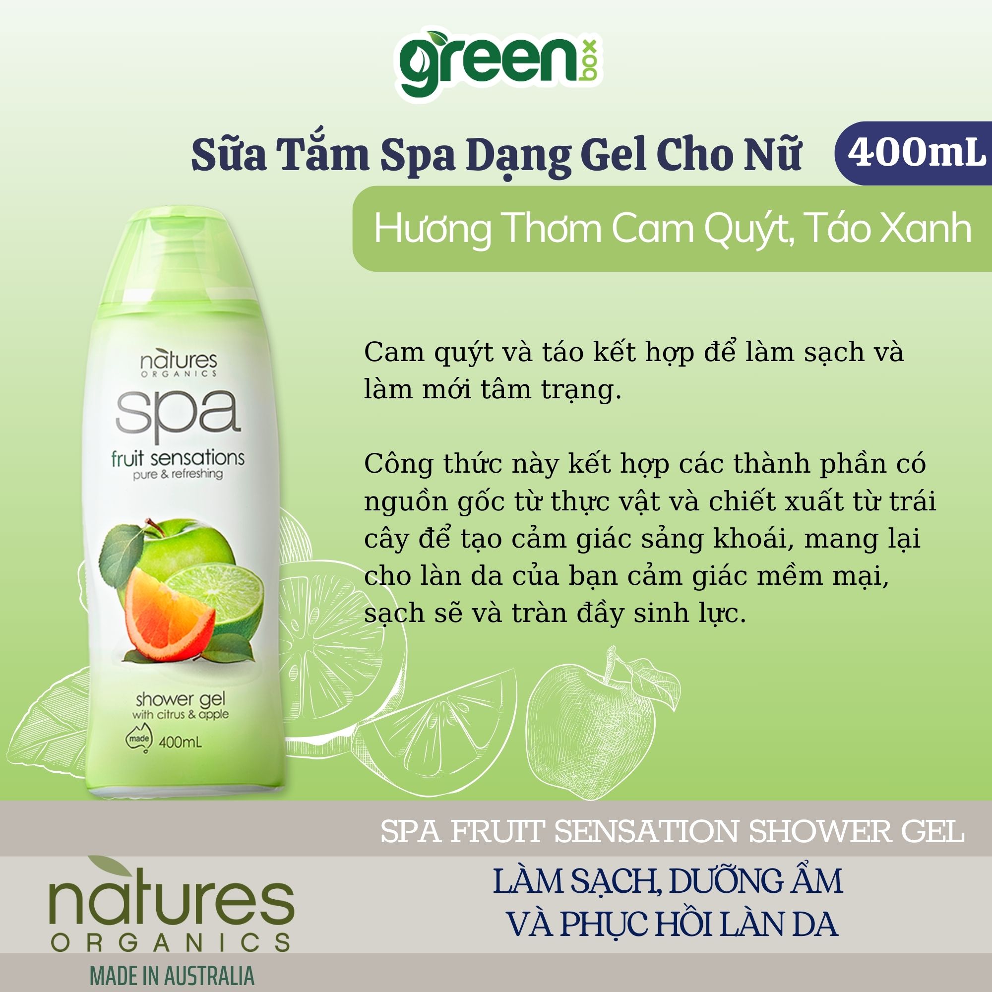 Sữa tắm SPA Fruit tẩy tế bào chết và dưỡng ẩm 400ml