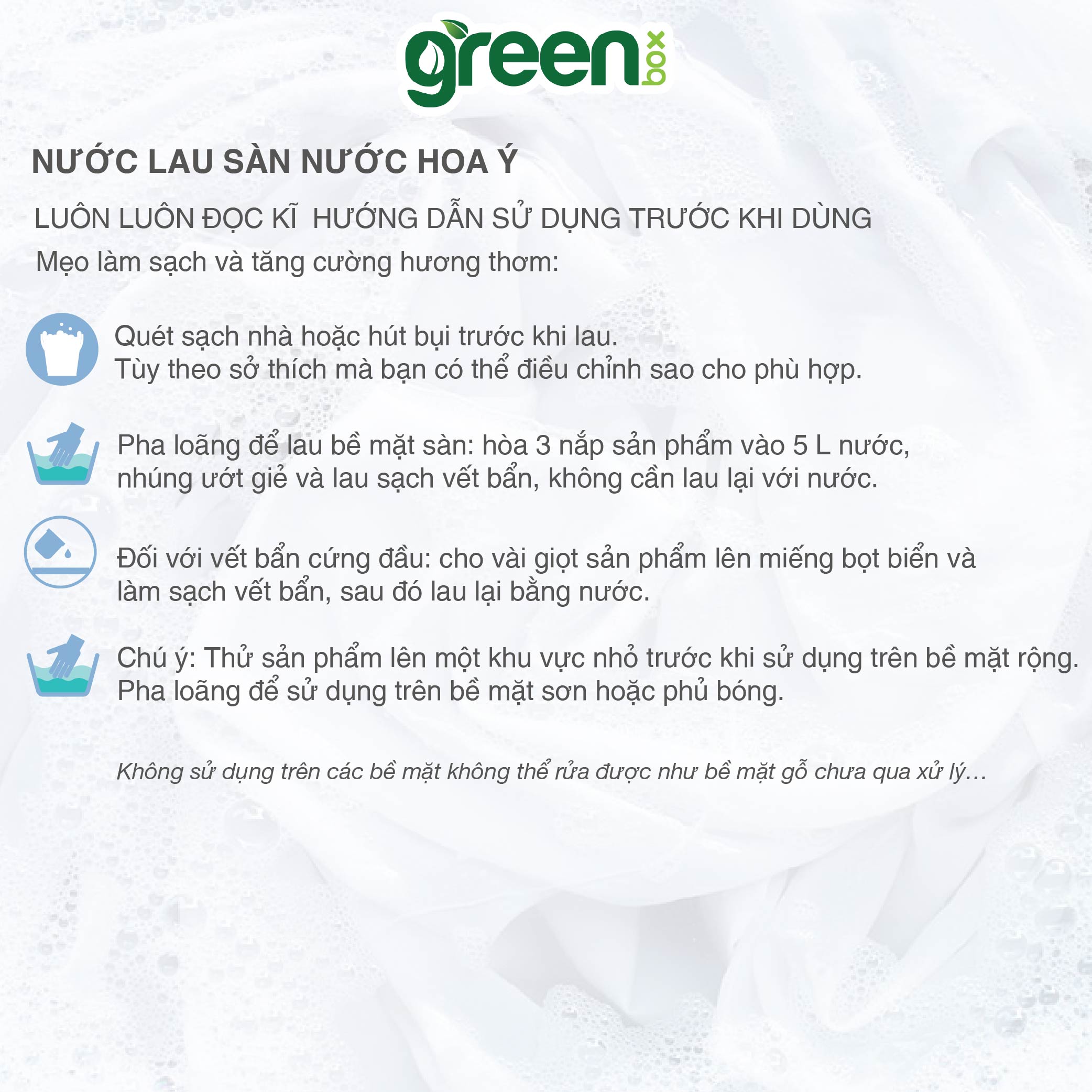 Nước lau sàn hương cổ điển làm sạch vết bẩn bụi bẩn trên sàn nhà giúp sàn nhà sáng bóng Felce Azzurra Ý, chai 1000ml