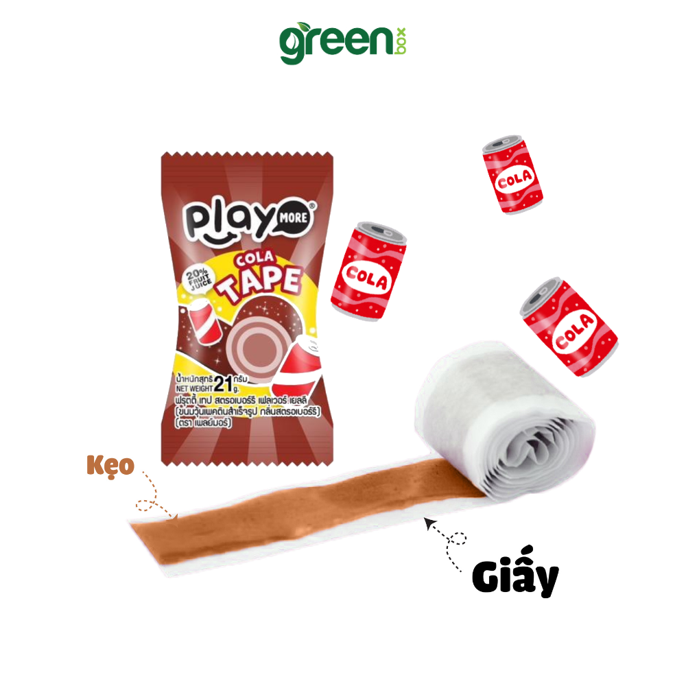 Kẹo Dẻo Cuộn Playmore Vị Cola 21G