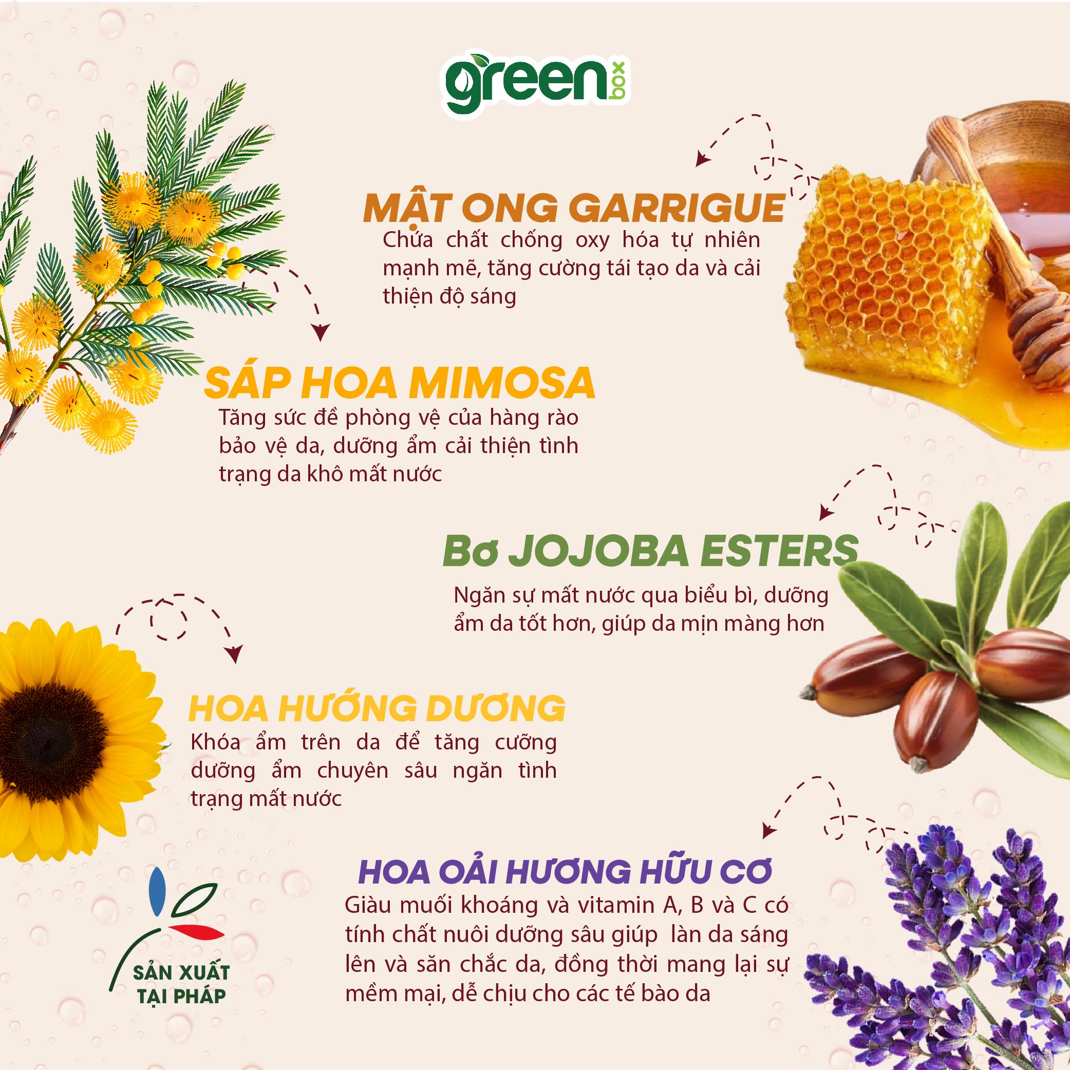 Gel dưỡng ẩm LAINO Pháp ngăn ngừa lão hóa cấp ẩm 24h cho da nhạy cảm 97% tự nhiên chứa HA và chiết xuất oải hương mật ong, hộp/tuýp 40ml