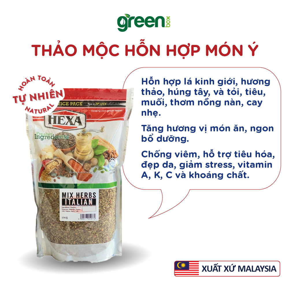Thảo Mộc Hỗn Hợp Món Ý Hexa 250G