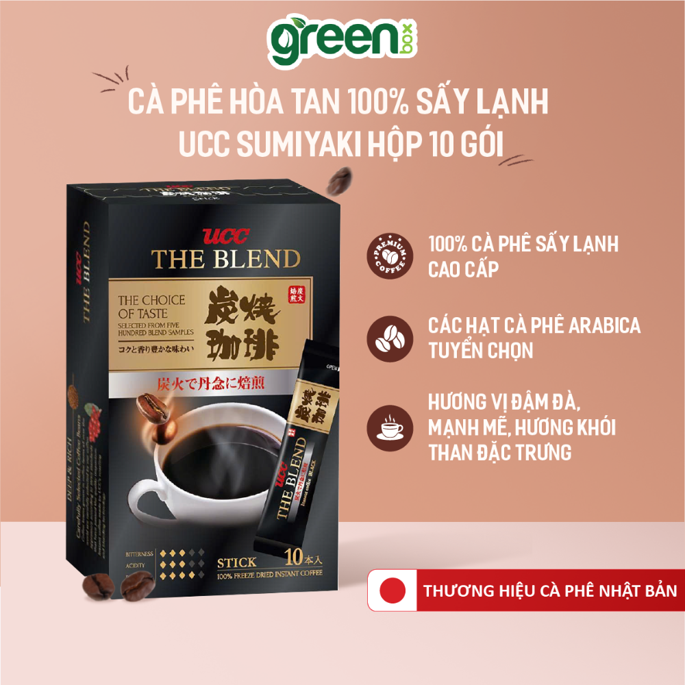 Cà phê hòa tan nguyên chất UCC Sumiyaki (10 goi)