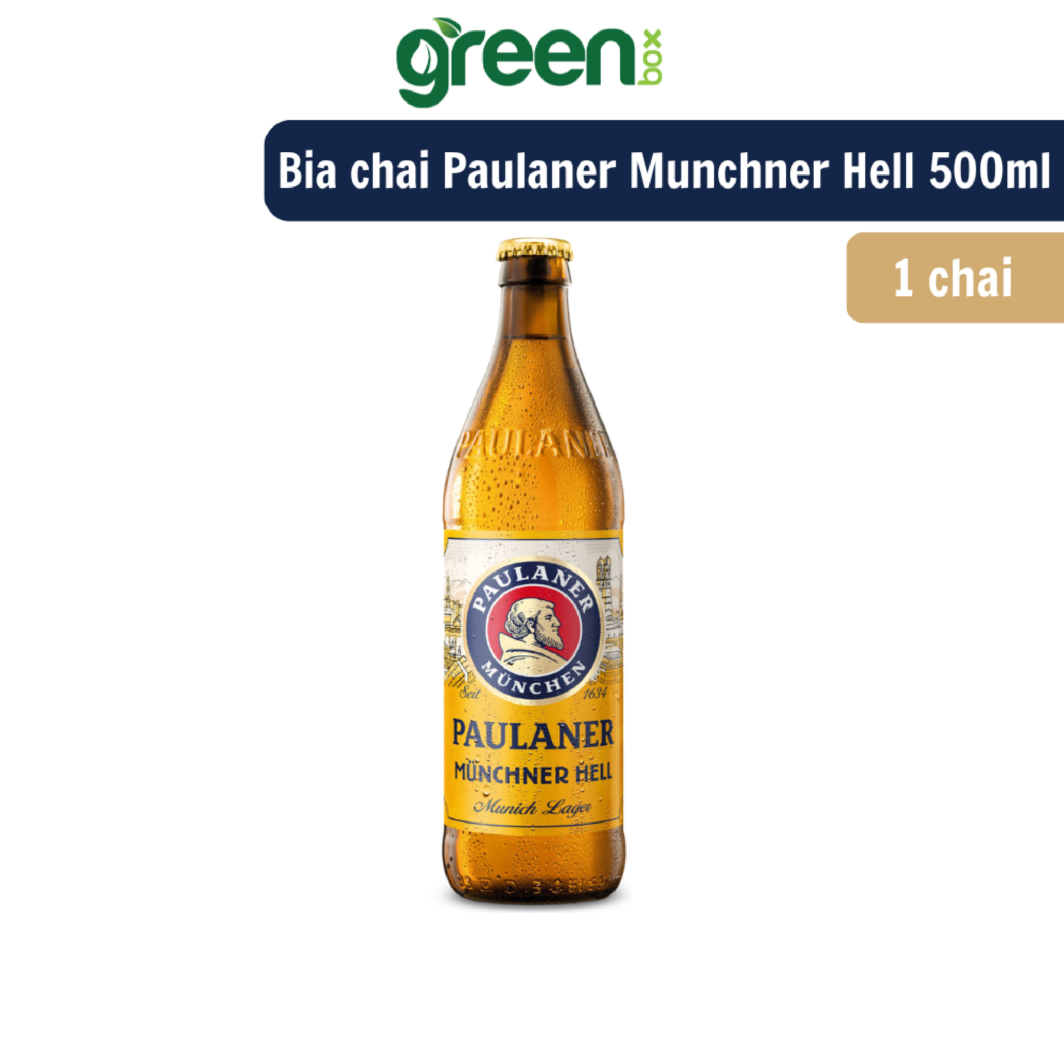 Bia chai Paulaner Munchner Hell 500ml