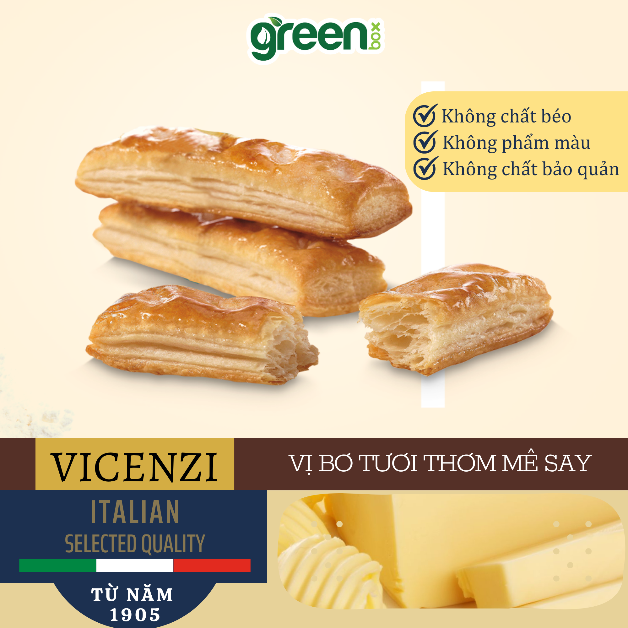 Bánh Ngàn Lớp Que Vị Bơ Classiche Matilde Vicenzi 125G