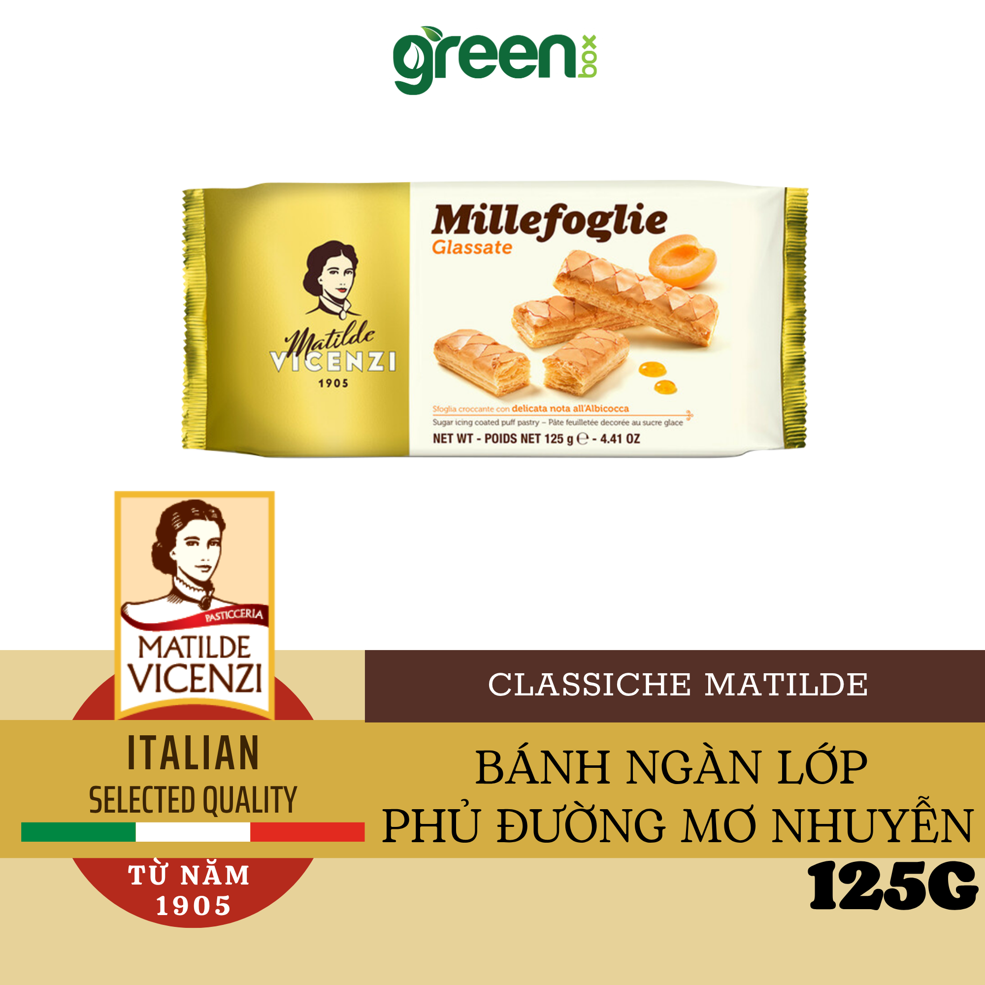 Bánh Ngàn Lớp Phủ Đường Glassate Matilde Vicenzi 125G