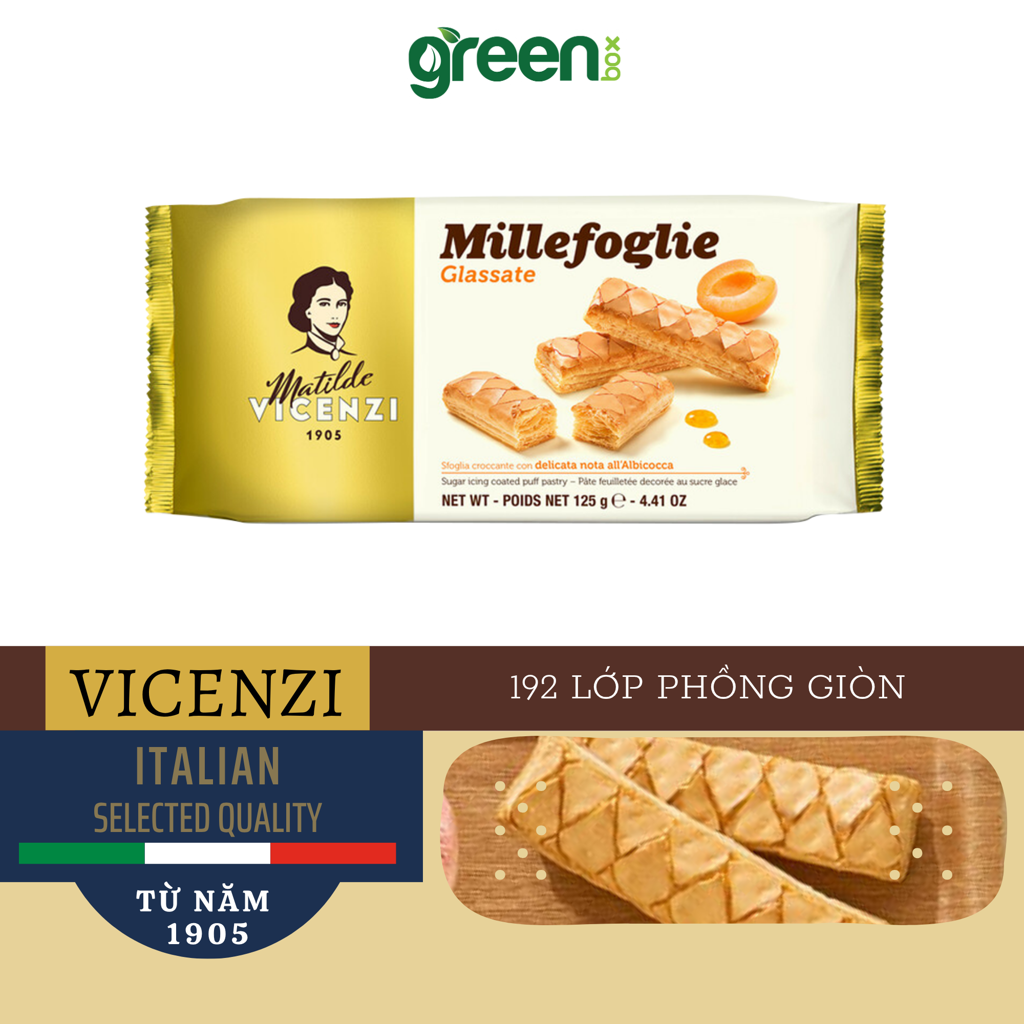 Bánh Ngàn Lớp Phủ Đường Glassate Matilde Vicenzi 125G