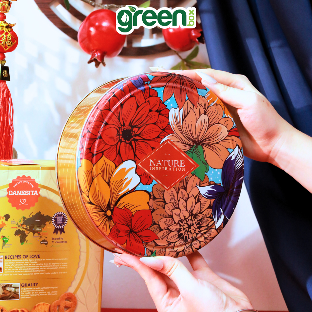 Hộp Bánh Thiếc Tết Qui Bơ Danesita Nature Collection 454g, Xuất Xứ Bồ Đào Nha