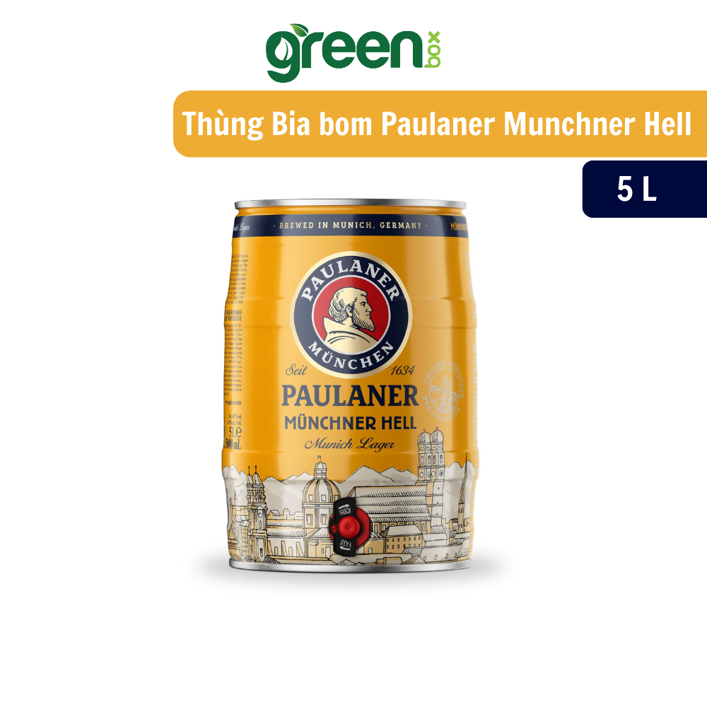 Bia bom Paulaner Munchner Hell 5L