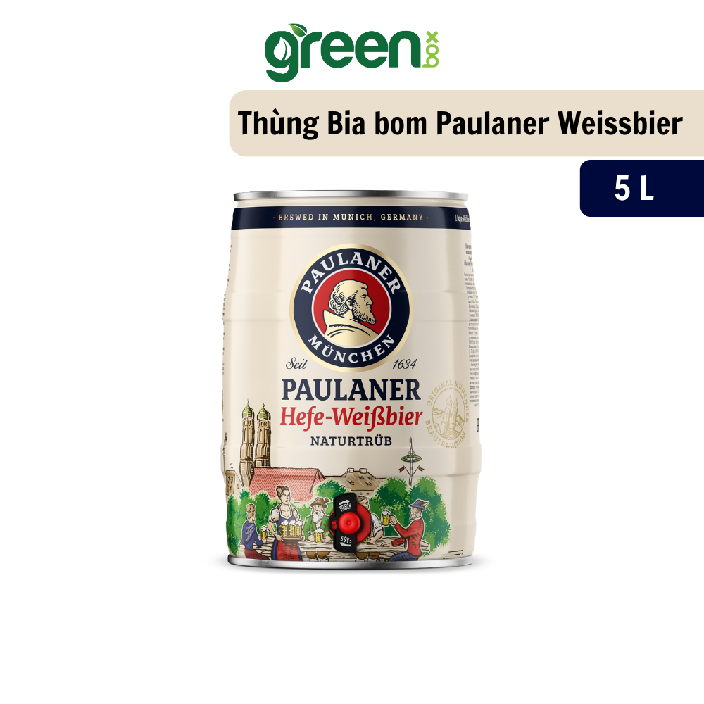 Bia bom Paulaner Weissbier 5L
