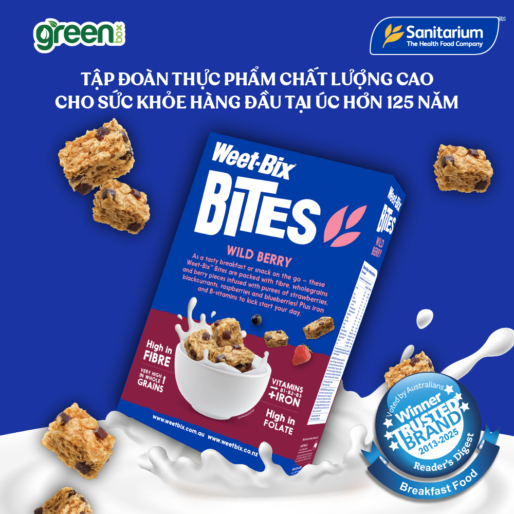 Bánh Ngũ Cốc Dâu Weet - Bix 500G thương hiệu ngũ cốc ăn sáng số 1 tại Úc