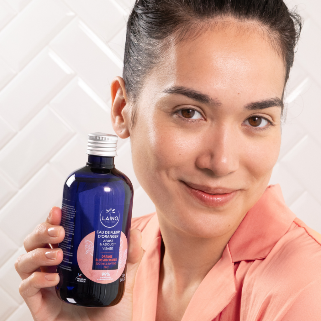 Nước toner Laino Pháp chiết xuất hoa cam đắng làm sạch dịu, cấp ẩm se lỗ chân lông, Chai 250ml