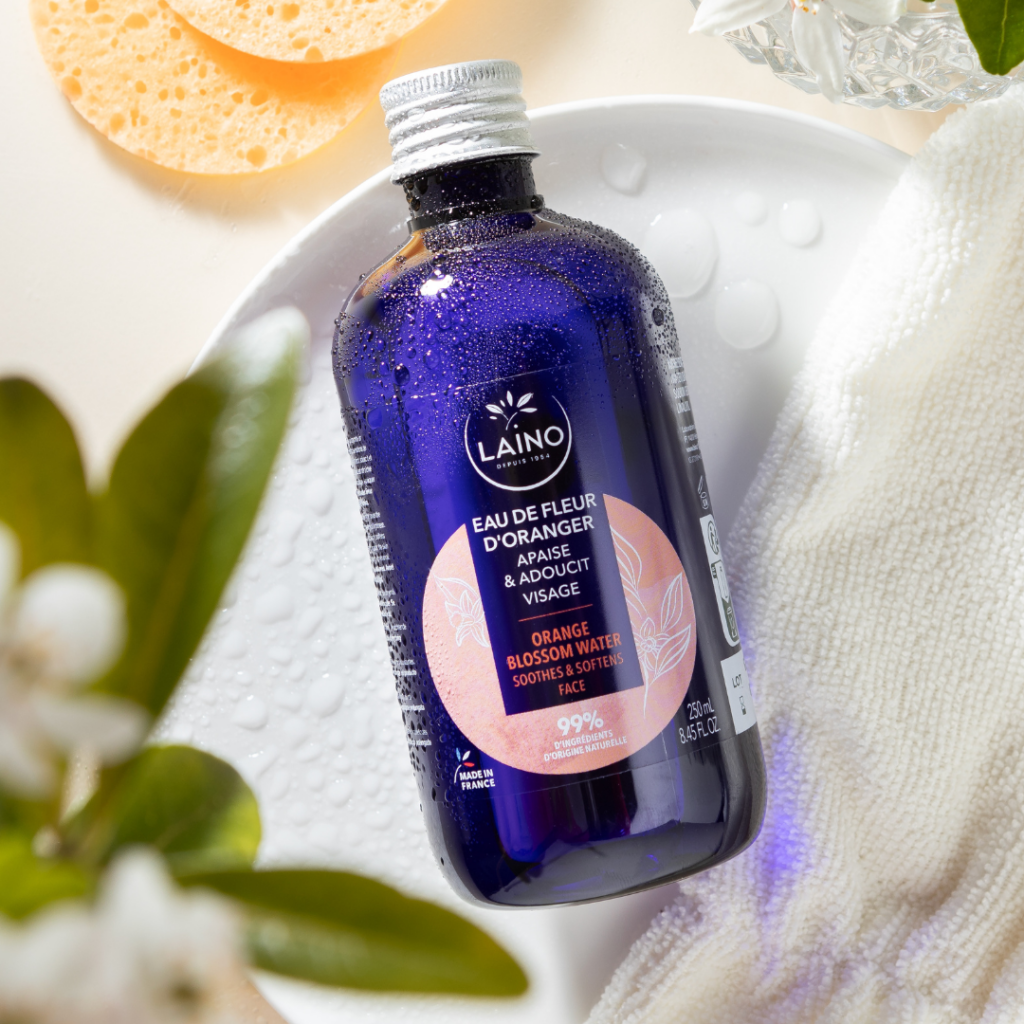 Nước toner Laino Pháp chiết xuất hoa cam đắng làm sạch dịu, cấp ẩm se lỗ chân lông, Chai 250ml