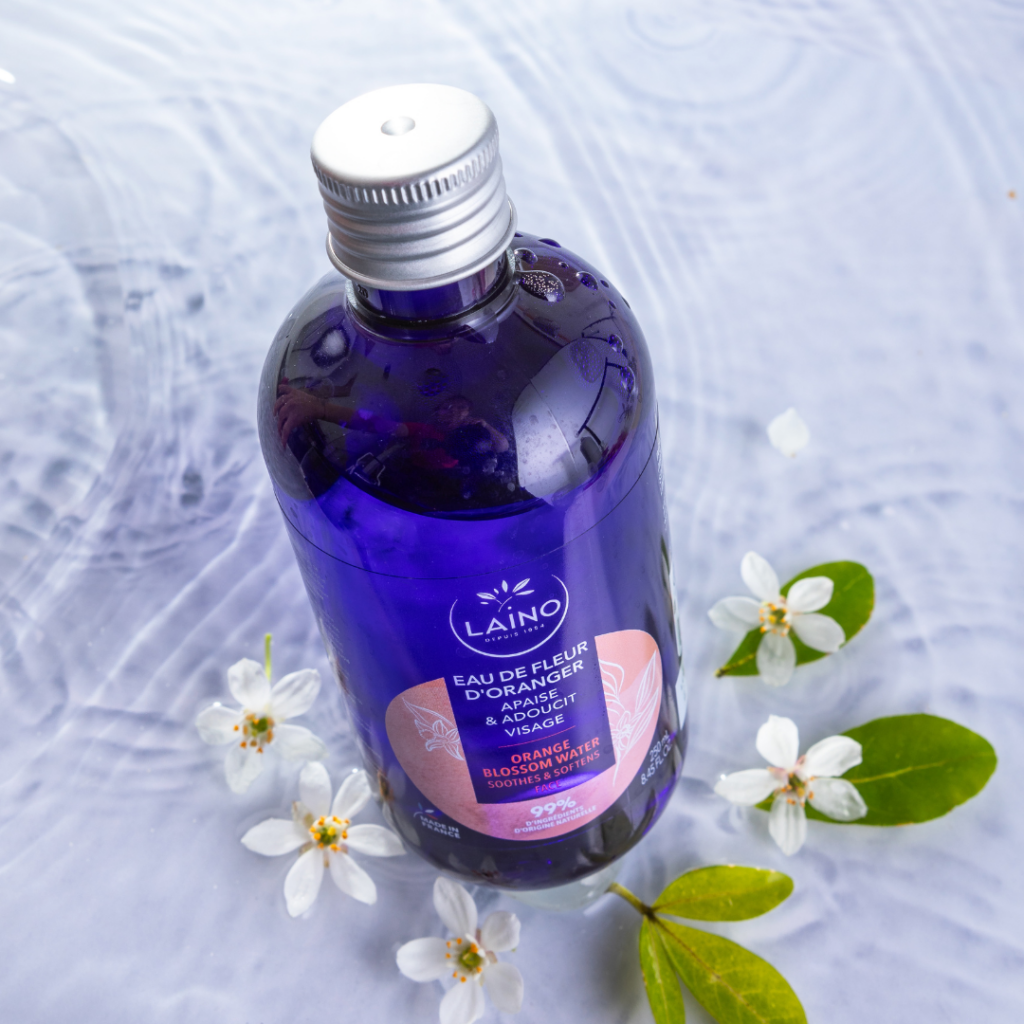 Nước toner Laino Pháp chiết xuất hoa cam đắng làm sạch dịu, cấp ẩm se lỗ chân lông, Chai 250ml