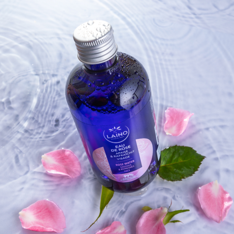 Nước toner Laino Pháp chiết xuất hoa hồng tươi mới giúp phục hồi, làm dịu da, Chai 250ml
