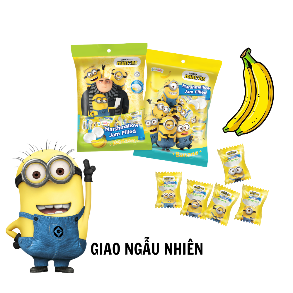Kẹo Xốp Marshmallow Nhân Hương Chuối Minions 90g