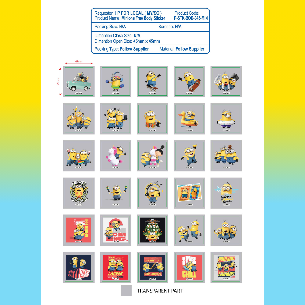 Kẹo Dẻo Hạt Đậu Minions 10g