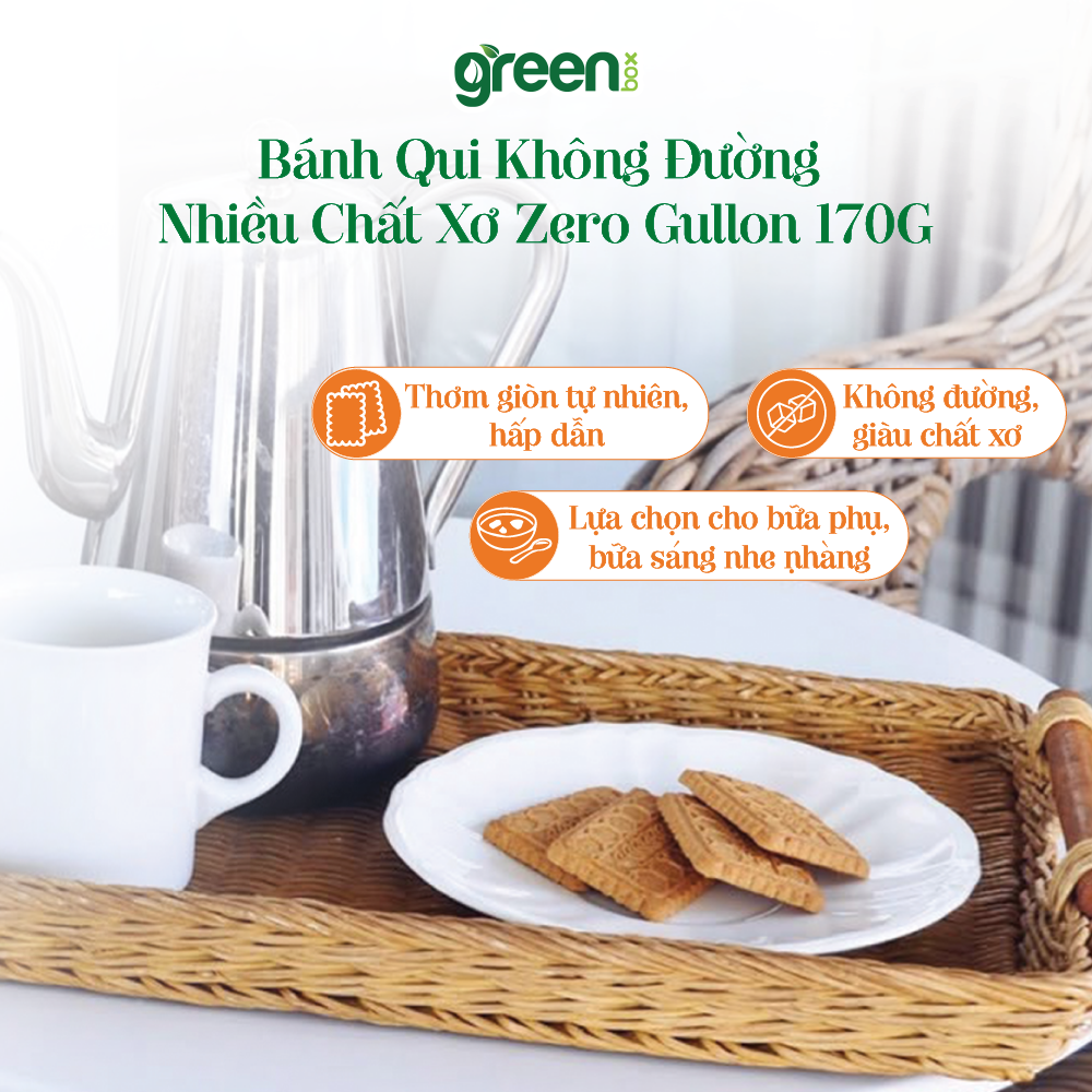 Bánh Qui Không Đường Nhiều Chất Xơ Zero Gullon 170G