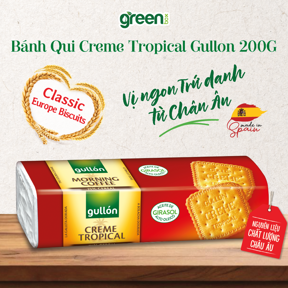 Bánh qui creme tropical Gullon nhập khẩu Tây Ban Nha 200G