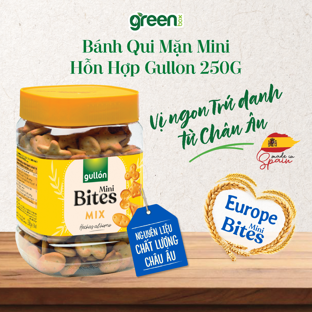 Bánh Qui Mặn Mini Hỗn Hợp Gullon 250G