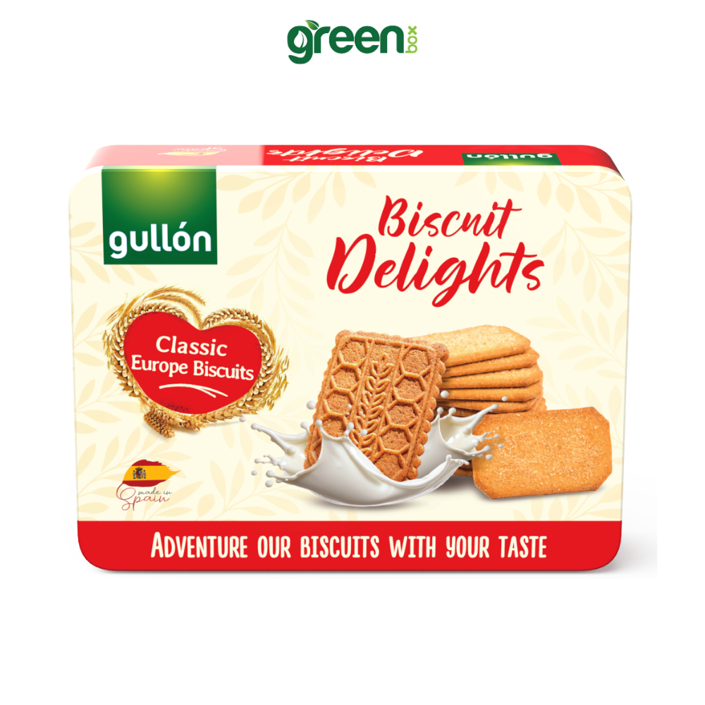 Hộp Bánh Thiếc Tết Bánh Qui Gullon Delights Tây Ban Nha 405g