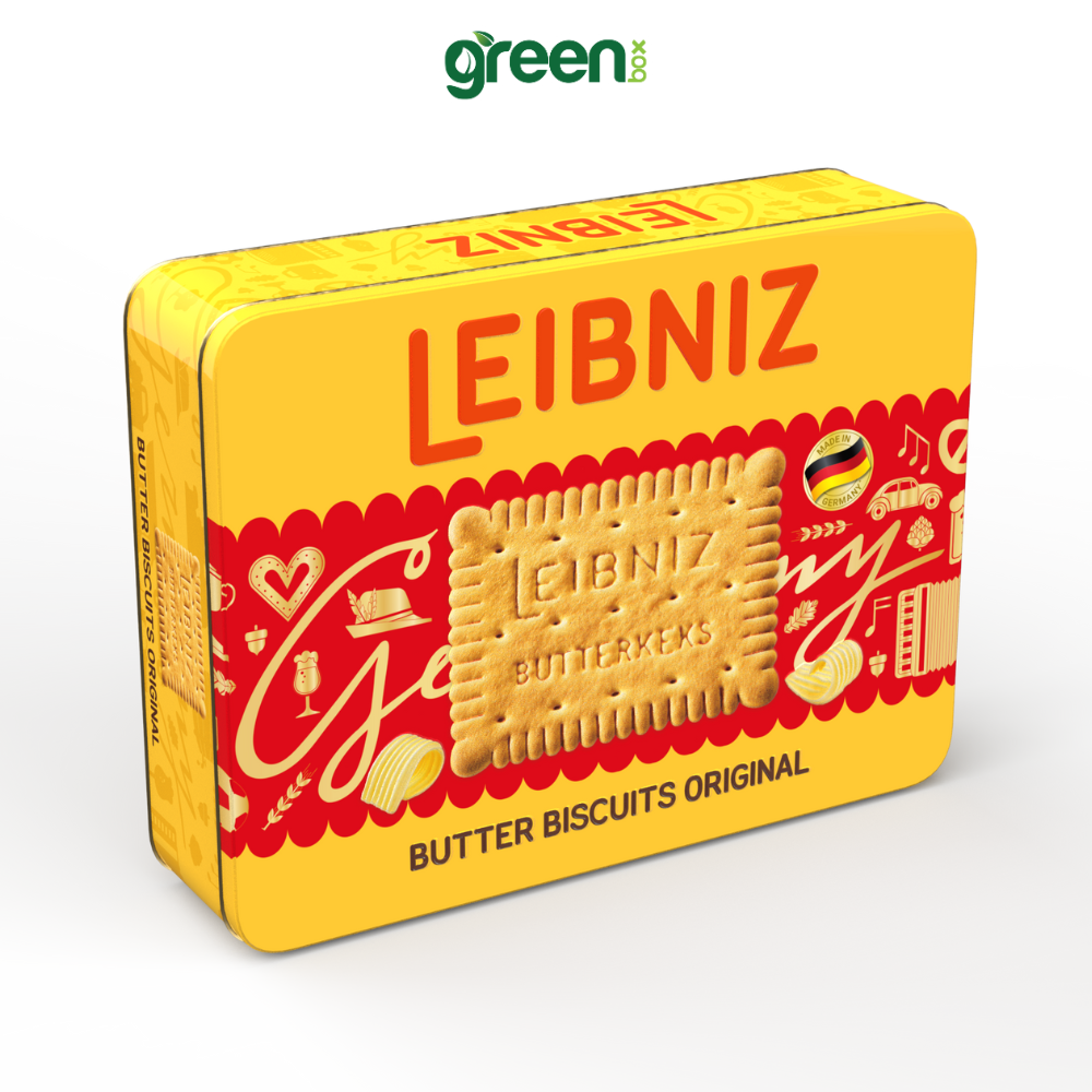 Hộp Bánh Thiếc Tết Qui Bơ Leibniz Xuất Xứ Đức 400g