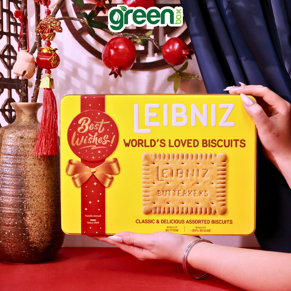 Hộp Bánh Thiếc Tết Leibniz World’S Love Biscuits Xuất Xứ Đức 400G
