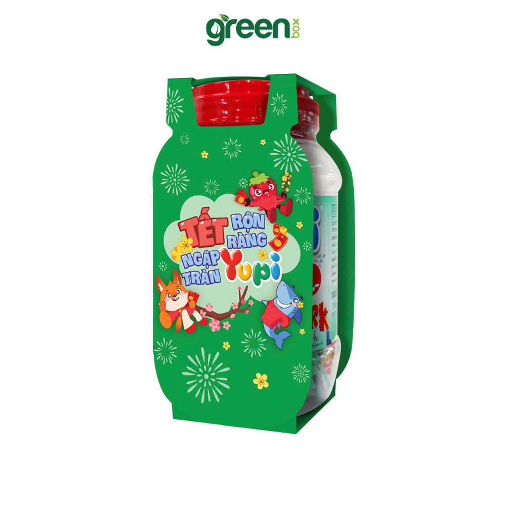 Hộp kẹo tết kẹo dẻo shark Yupi hũ 80 viên, xuất xứ Indonesia