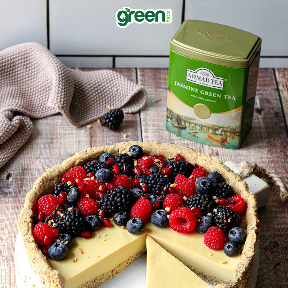 Trà xanh hoa nhài Ahmad Tea hộp thiếc 100g, trà Anh thơm thanh tao, uống dịu nhẹ thư giãn
