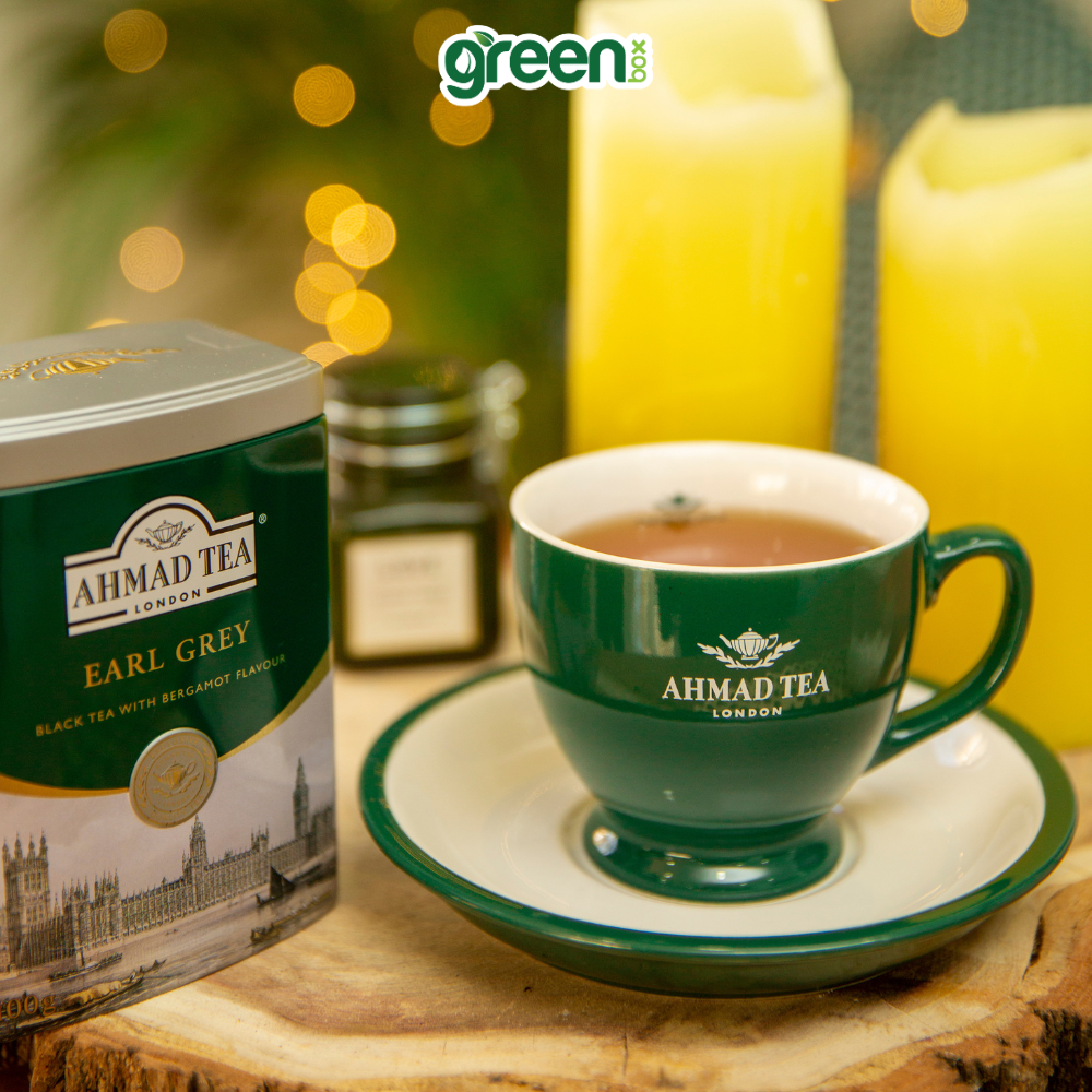 Trà bá tước Ahmad Tea hộp thiếc 100g dùng pha ấm, trà Anh đậm vị tỉnh táo thơm ngon hảo hạng