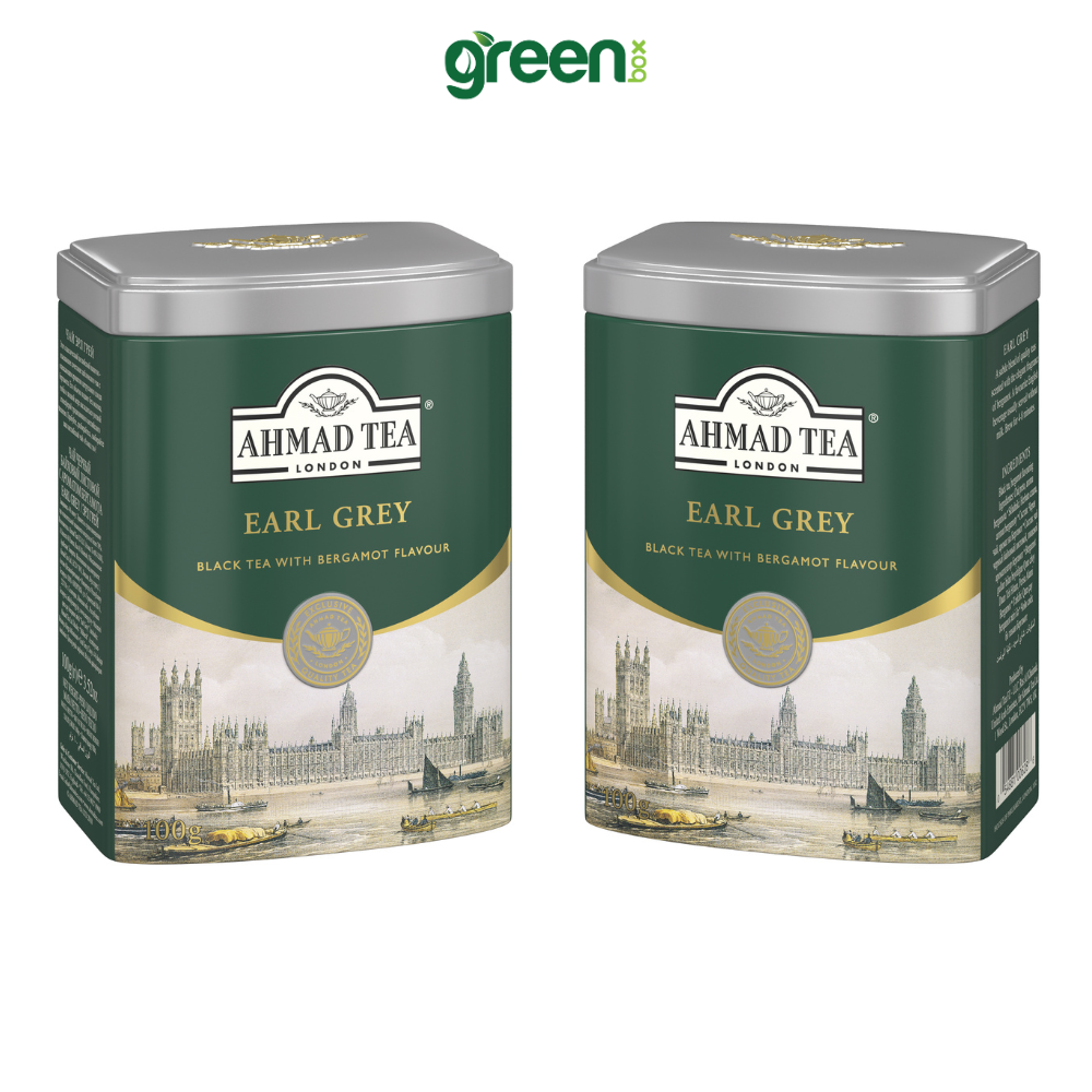 Trà bá tước Ahmad Tea hộp thiếc 100g dùng pha ấm, trà Anh đậm vị tỉnh táo thơm ngon hảo hạng