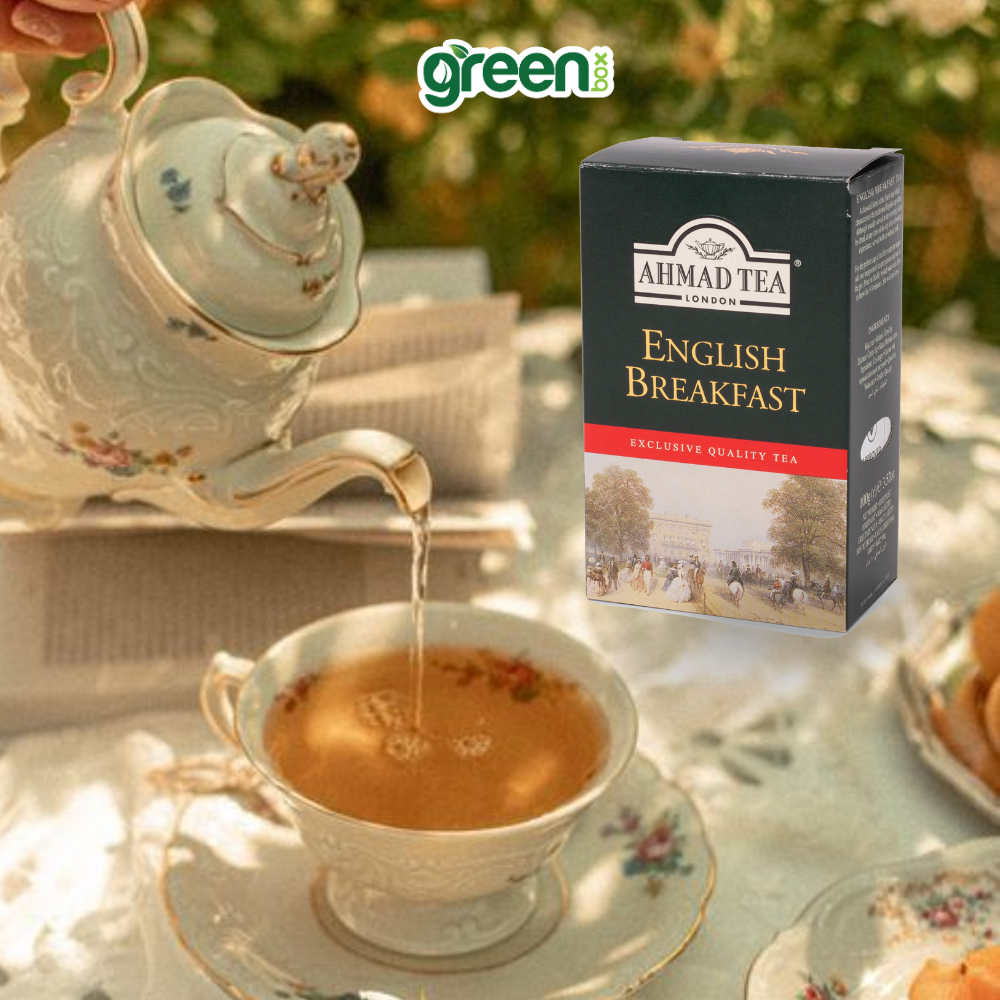 Trà đen Ahmad Tea English Breakfast 100g dùng pha ấm, trà Anh hảo hạng cho buổi sáng tỉnh táo