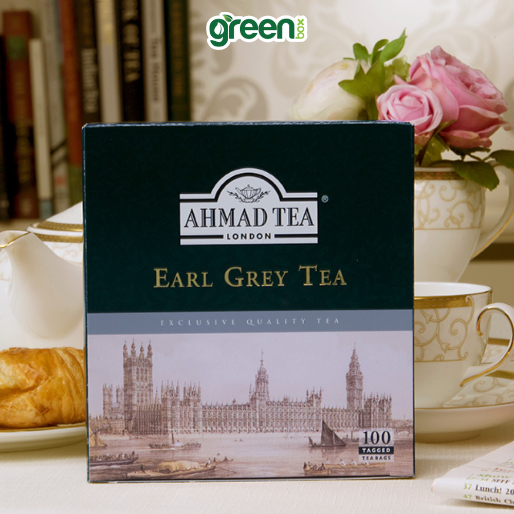 Trà bá tước Ahmad Tea 200g 100 Túi Lọc, trà Anh đậm vị tỉnh táo thơm ngon hảo hạng