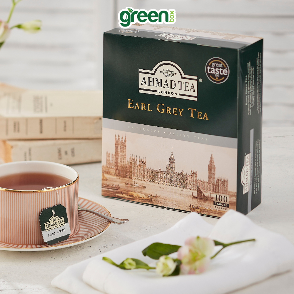 Trà bá tước Ahmad Tea 200g 100 Túi Lọc, trà Anh đậm vị tỉnh táo thơm ngon hảo hạng