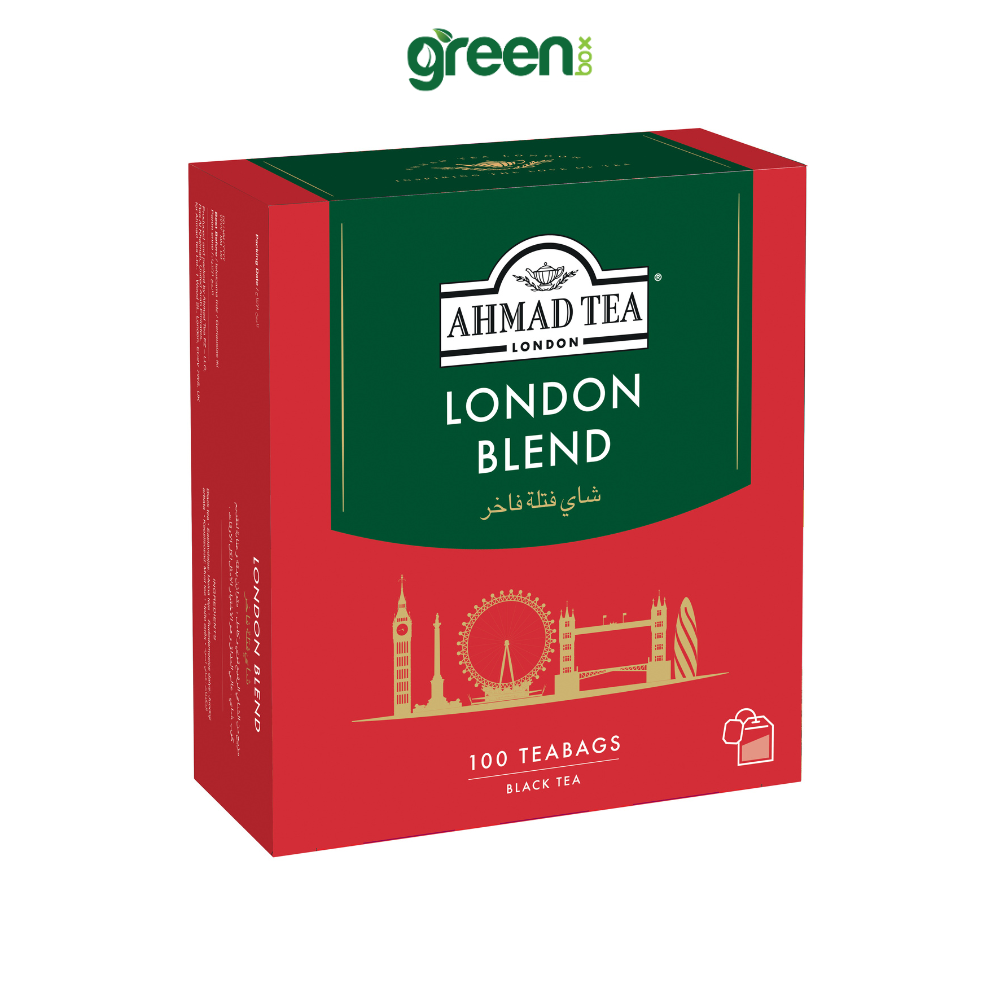 Trà đen Ahmad Tea London Blend 200g 100 Túi Lọc, trà Anh hảo hạng hương thơm thanh mát