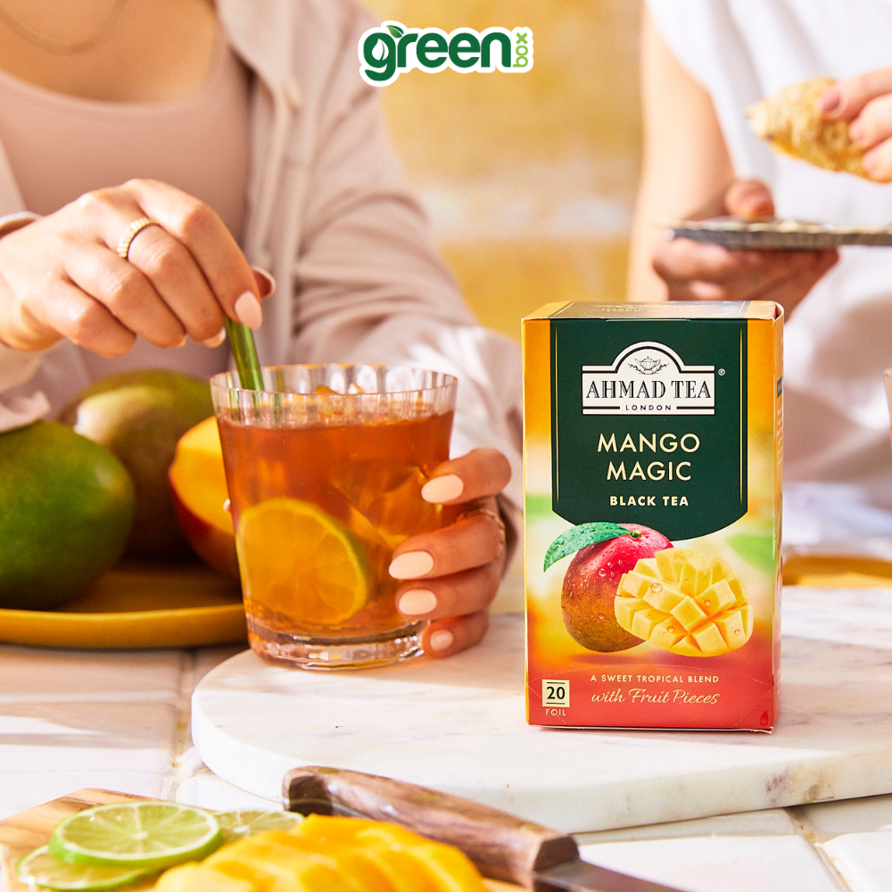 Trà xoài Ahmad Tea mango magic 20 túi nhôm, trà Anh hương vị trà trái cây nhiệt đới