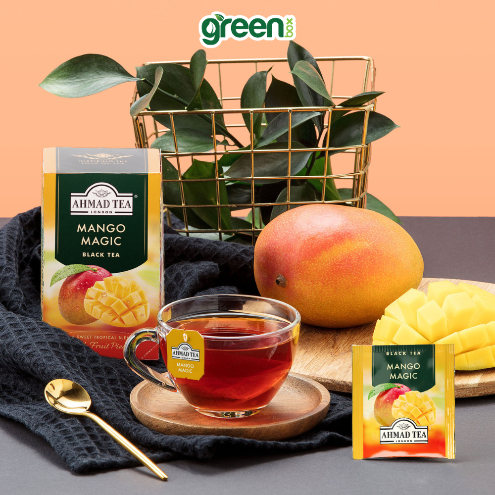 Trà xoài Ahmad Tea mango magic 20 túi nhôm, trà Anh hương vị trà trái cây nhiệt đới