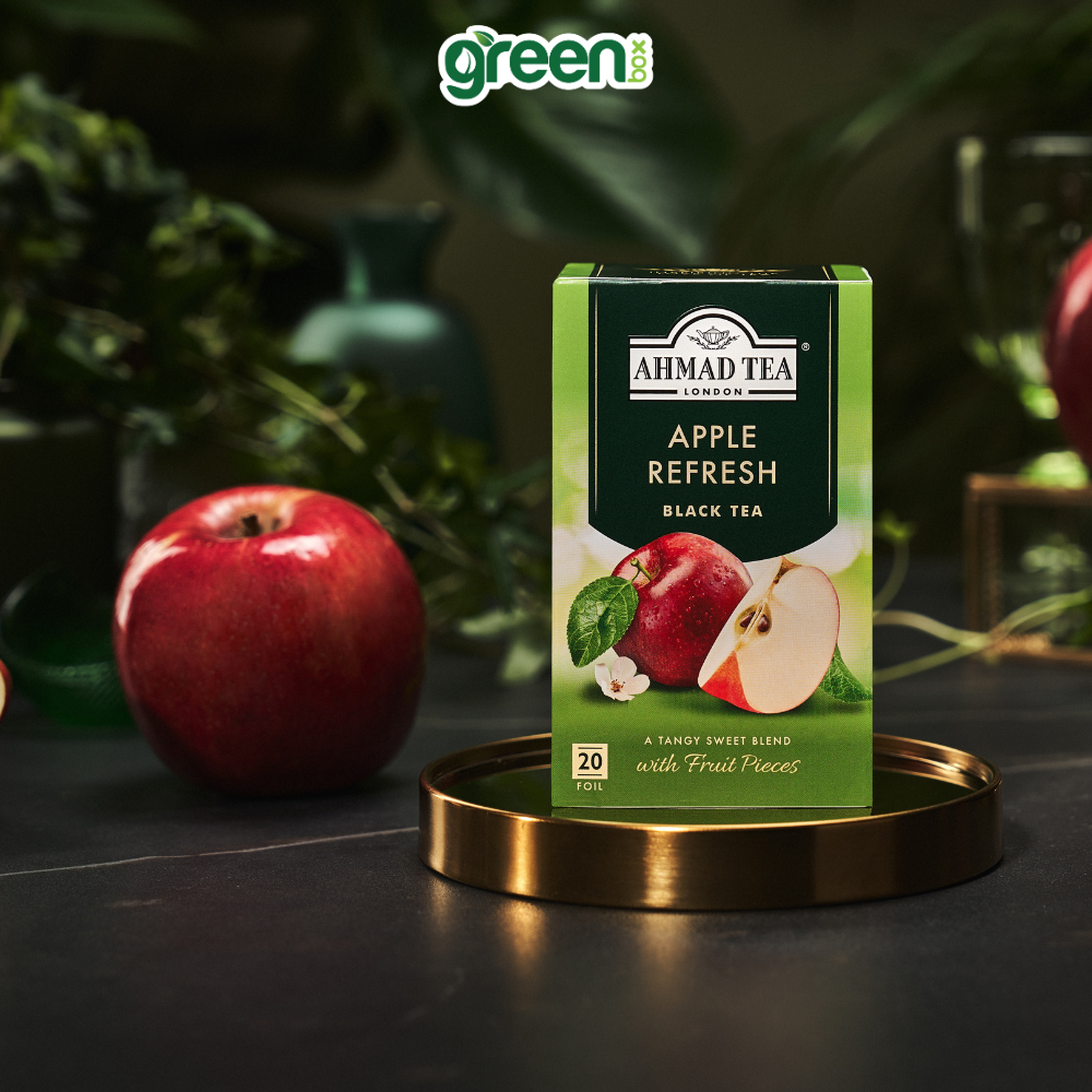Trà táo Ahmad Tea apple refresh 20 túi nhôm, trà Anh hương vị táo thanh mát