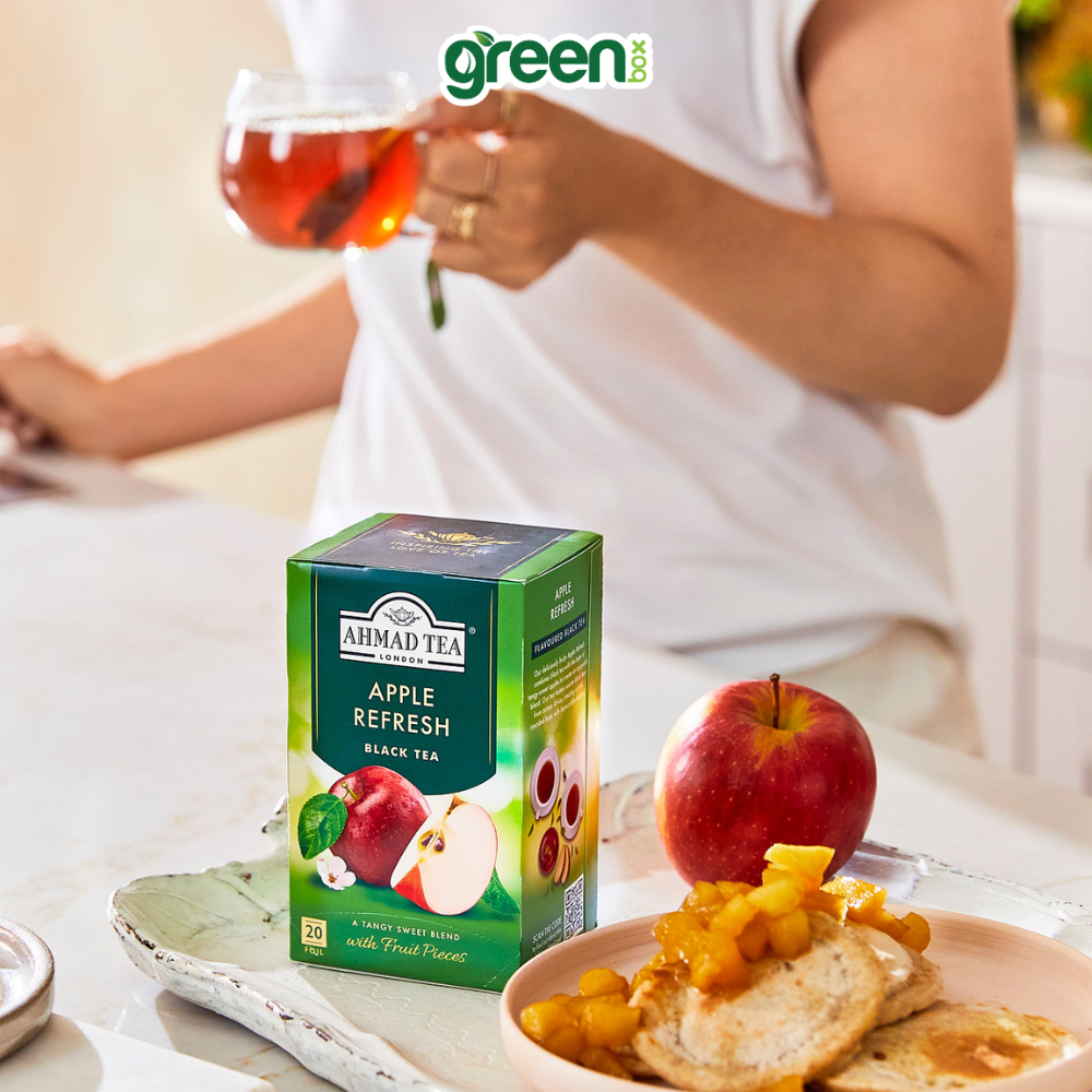 Trà táo Ahmad Tea apple refresh 20 túi nhôm, trà Anh hương vị táo thanh mát