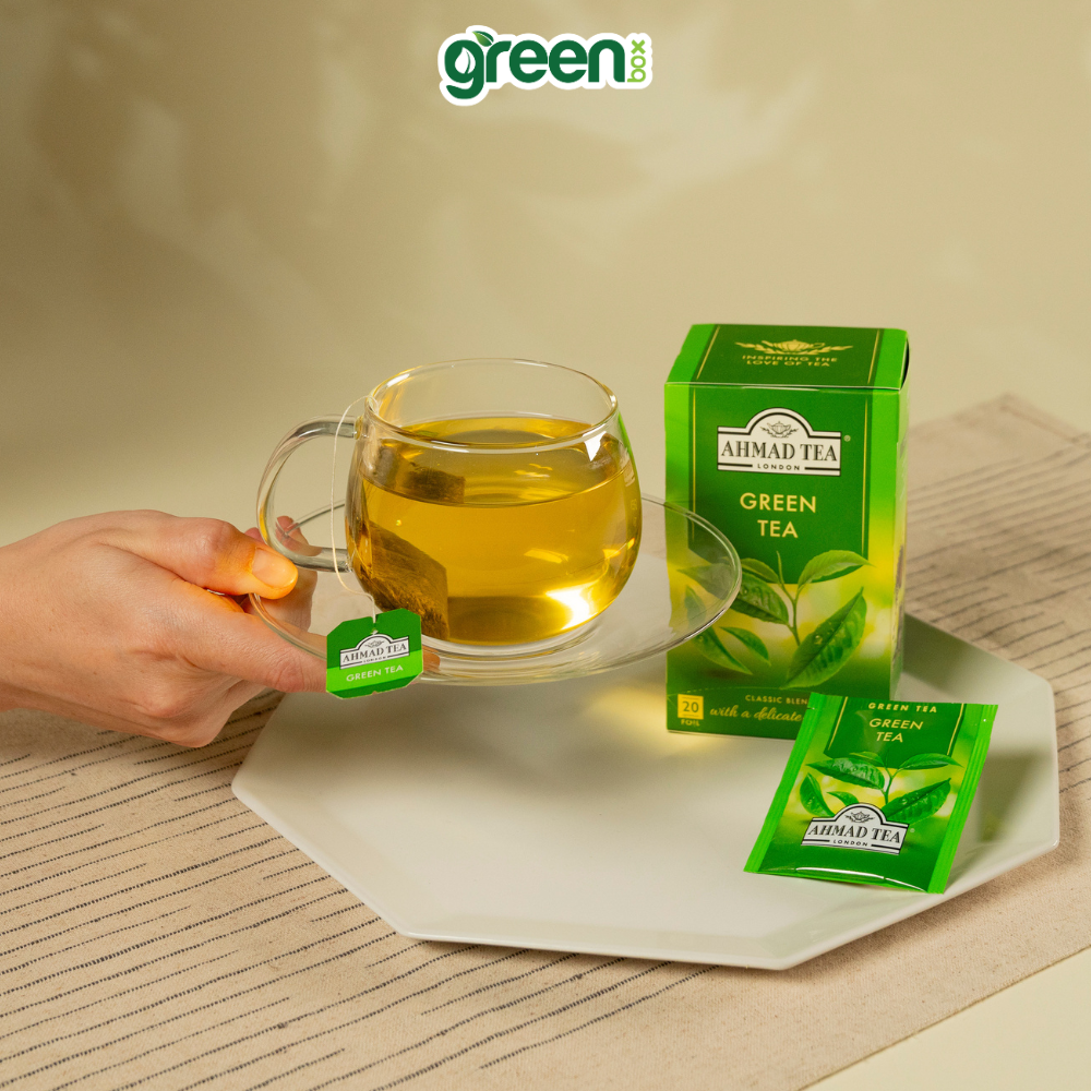 Trà xanh Ahmad Tea 20 túi nhôm, trà Anh thanh nhã hảo hạng