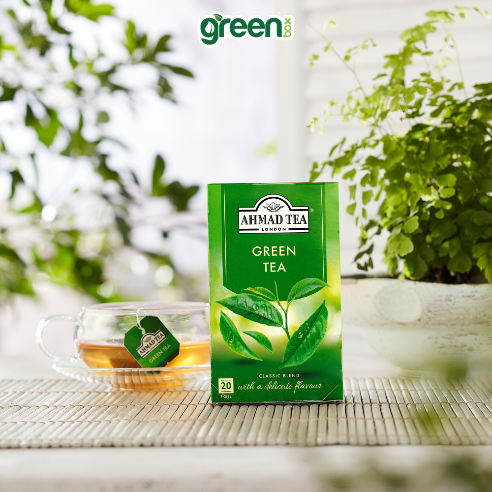 Trà xanh Ahmad Tea 20 túi nhôm, trà Anh thanh nhã hảo hạng