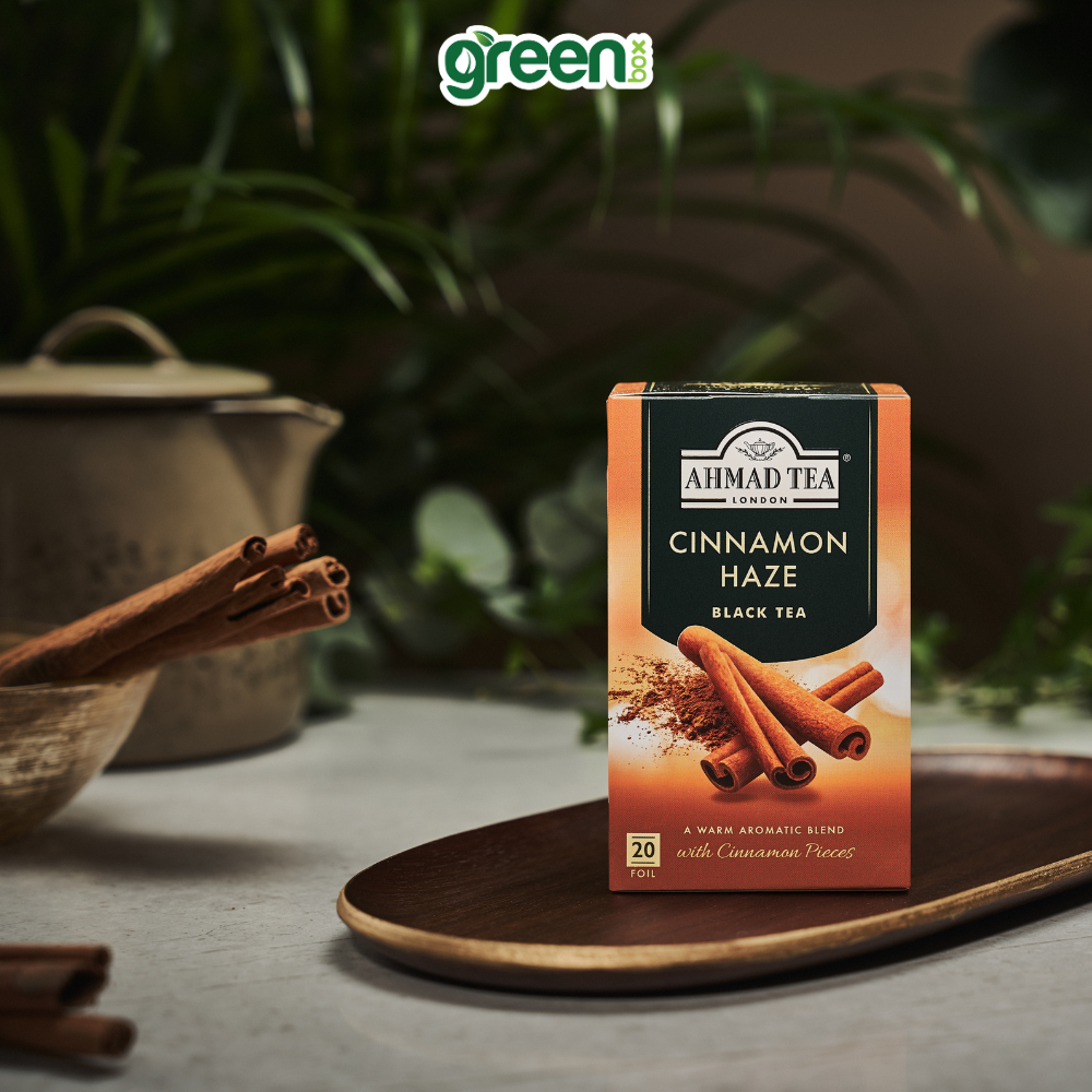 Trà quế Ahmad Tea 20 túi nhôm, trà Anh thơm ấm hương quế