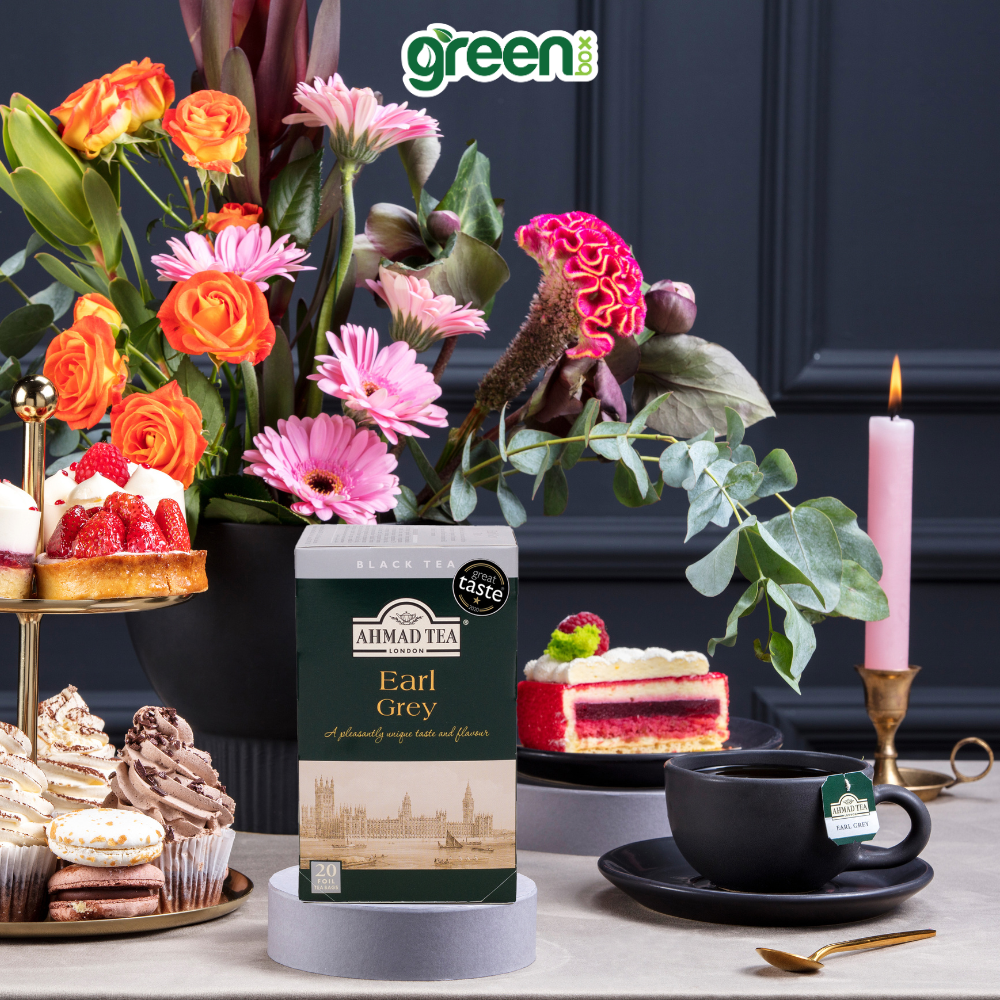 Trà bá tước Ahmad Tea 20 túi nhôm, trà Anh thơm thanh tao, uống dịu nhẹ thư giãn