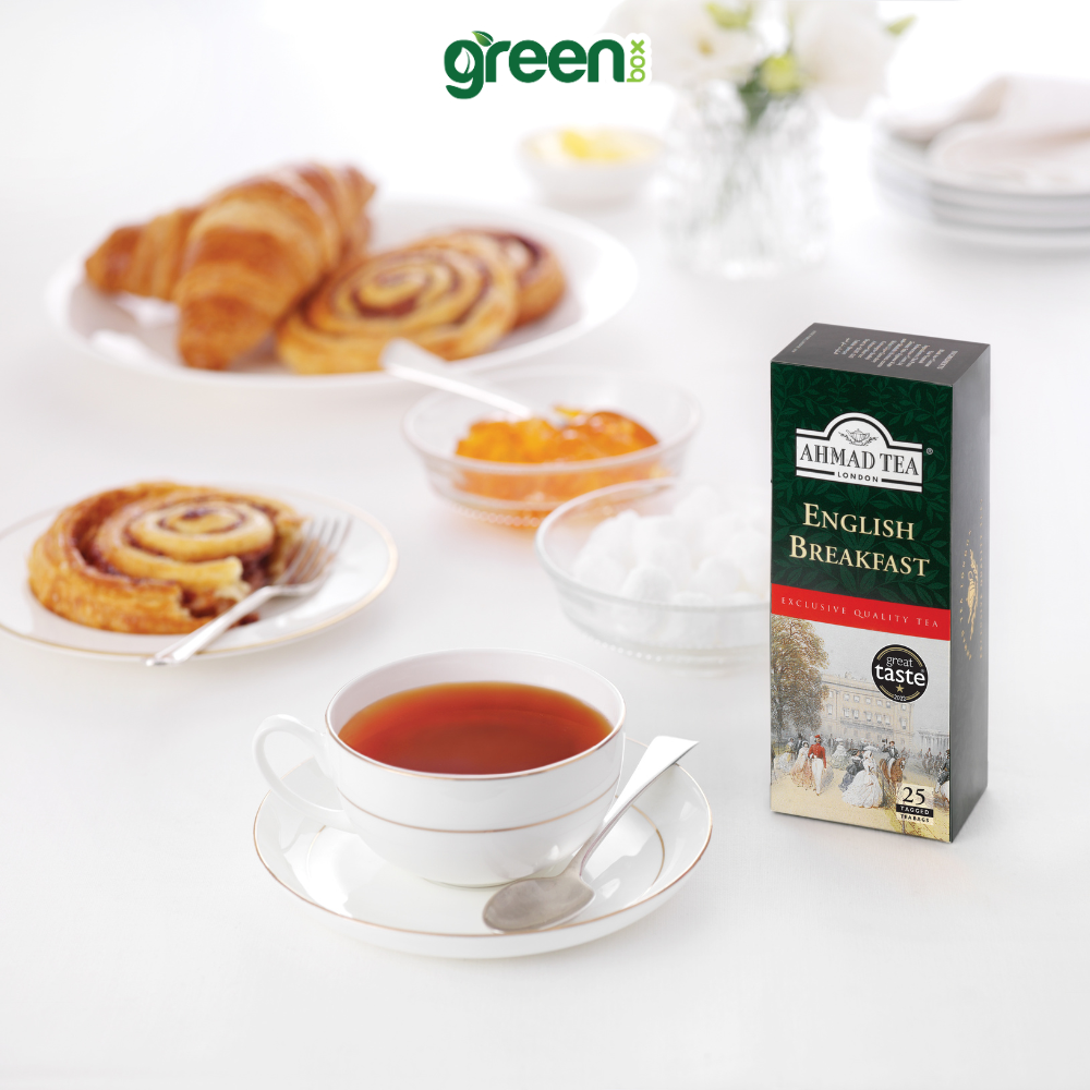 Trà đen Ahmad Tea English breakfast 25 túi lọc, trà Anh hảo hạng cho buổi sáng tỉnh táo
