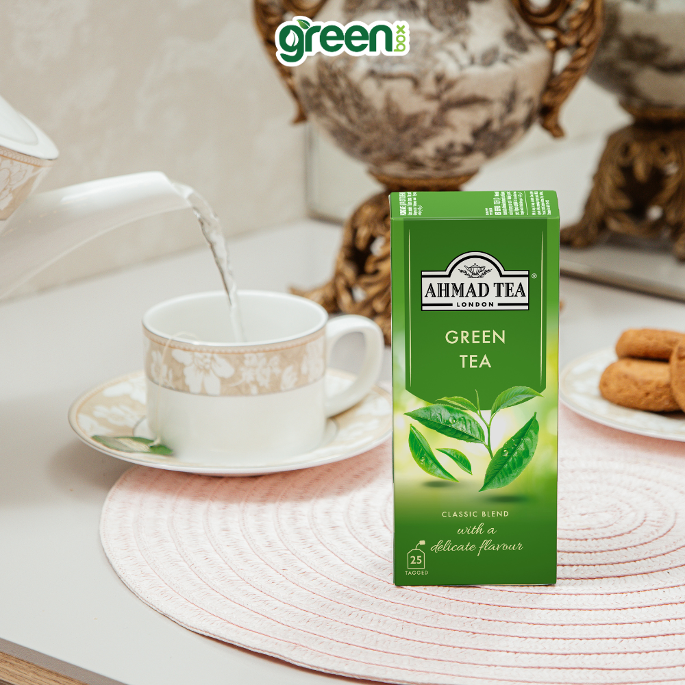 Trà xanh Ahmad Tea 25 túi lọc, trà Anh  thanh nhã hảo hạng