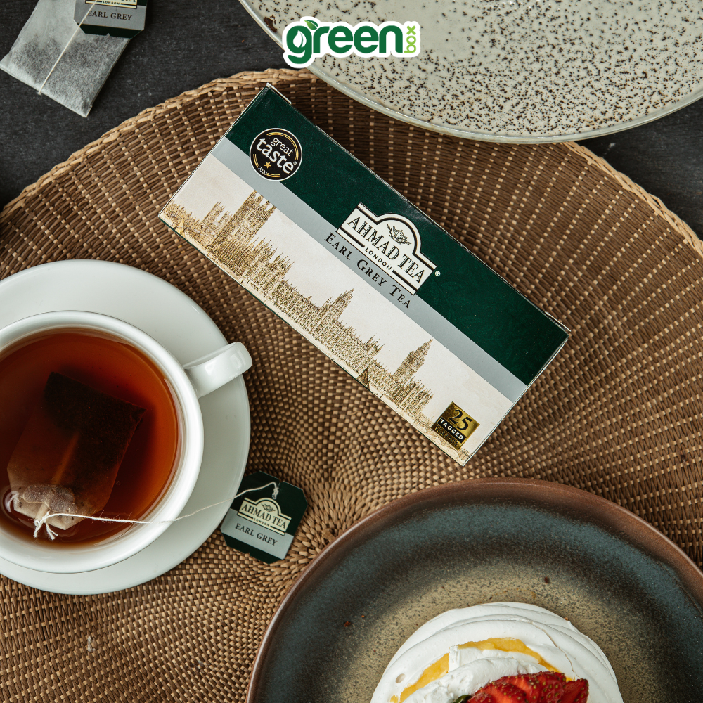 Trà đen bá tước Ahmad Tea earl grey 25 túi lọc, trà Anh đậm vị tỉnh táo thơm ngon hảo hạng
