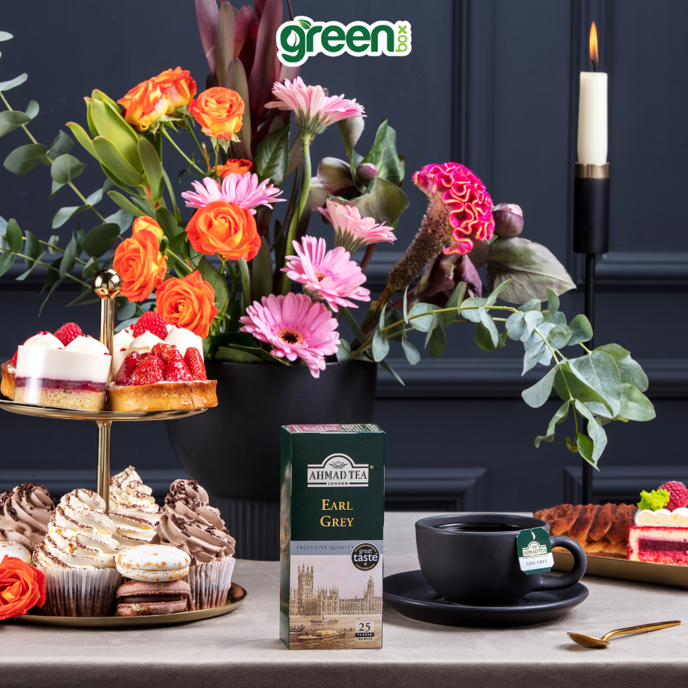 Trà đen bá tước Ahmad Tea earl grey 25 túi lọc, trà Anh đậm vị tỉnh táo thơm ngon hảo hạng