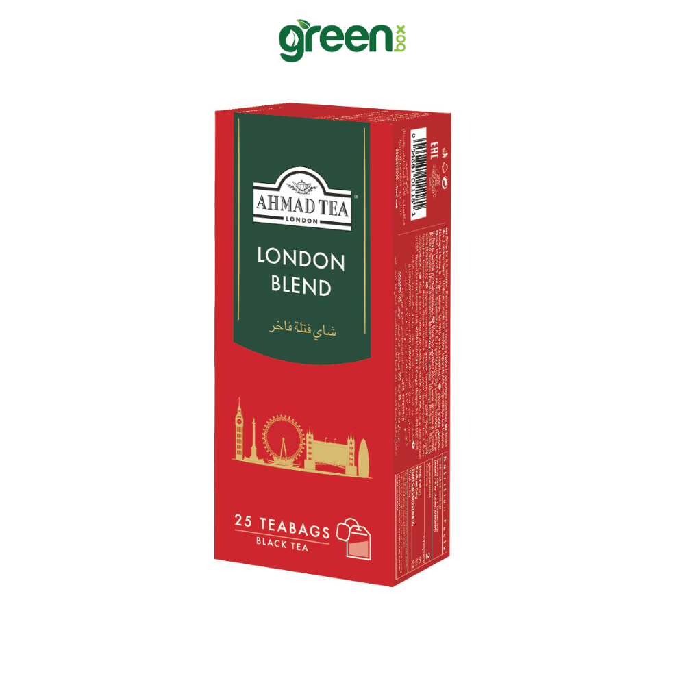 Trà đen Ahmad Tea london blend 25 túi lọc, trà Anh đậm vị tỉnh táo thơm ngon hảo hạng
