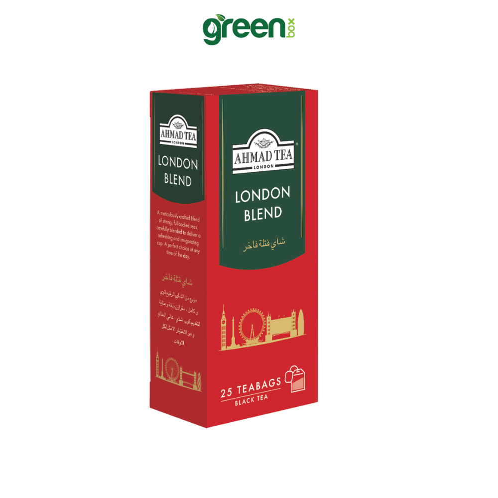Trà đen Ahmad Tea london blend 25 túi lọc, trà Anh đậm vị tỉnh táo thơm ngon hảo hạng